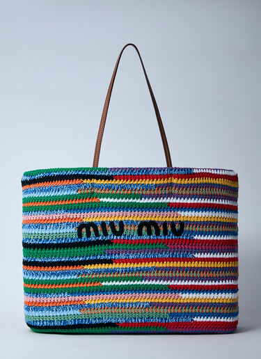 Miu Miu Crochet Tote Bag Multicolour miu0260021