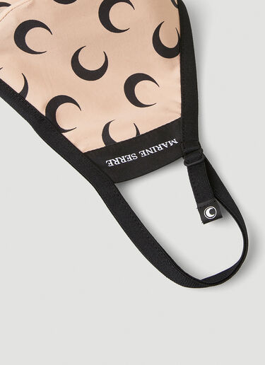 LN-CC® - Marine Serre: Moon Print Face Mask - Beige Marine Serre Moon Print Face Mask Beige mrs0342008