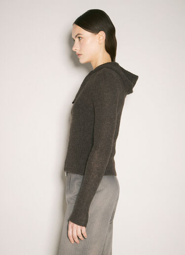 Our Legacy Compact Hooded Cardigan Brown our0259001