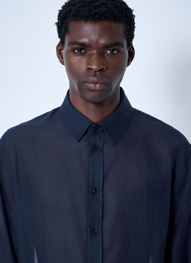 LN-CC® - Saint Laurent: Cassandre Shirt - Blue Saint Laurent Cassandre Shirt Blue sla0160001
