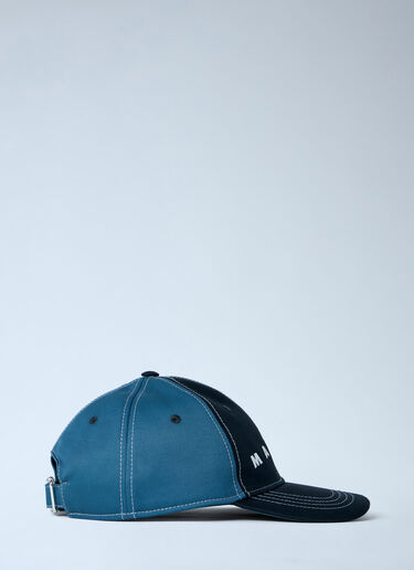 LN-CC® - Marni: Logo Motif Baseball Cap - Blue Marni Logo Motif Baseball Cap Blue mni0163002