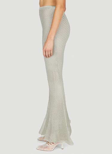 LN-CC® - Isa Boulder: Moire Flared Pants - Silver Isa Boulder Moire Flared Pants Silver isa0251005