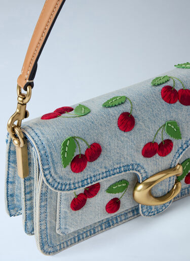 Coach Tabby Shoulder Bag 26 With Cherry Embroidery Blue coa0264025