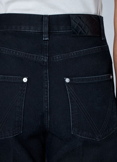 LN-CC® - Bottega Veneta: Wide-Leg Denim Trousers - Black Bottega Veneta Wide-Leg Denim Trousers Black bov0264053