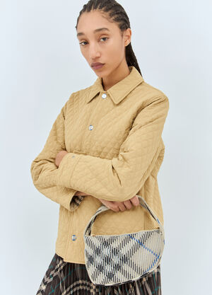 Burberry Check Mini Knitted Shoulder Bag Beige bur0257024