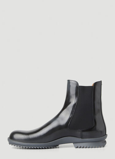 LN-CC® - Maison Margiela: Brushed Chelsea Boots - Black Maison Margiela Brushed Chelsea Boots Black mla0148024