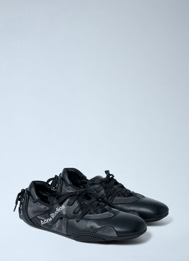 Acne Studios Leather Lace-Up Sneakers Black acn0162025
