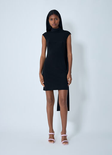 LN-CC® - Jean Paul Gaultier: Viscose Mini Dress - Black Jean Paul Gaultier Viscose Mini Dress Black jpg0262008