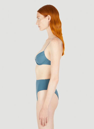 LN-CC® - Ziah: Fine Strap Almond Bikini Top - Blue Ziah Fine Strap Almond Bikini Top Blue zia0249004