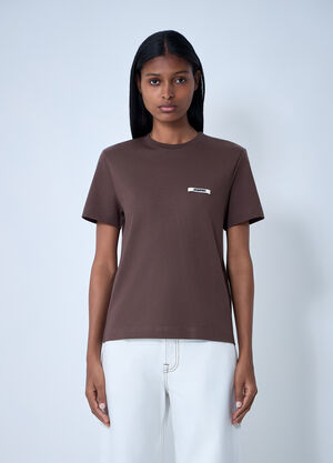 LN-CC® - Jacquemus: Le T-Shirt Gros Grain - Brown Jacquemus Le T-Shirt Gros Grain Brown jac0262010