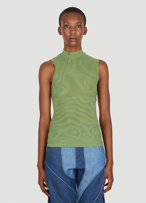 LN-CC® - Mainline:RUS/Fr.CA/DE: Mesh Zip Top - Green Mainline:RUS/Fr.CA/DE Mesh Zip Top Green mai0249003