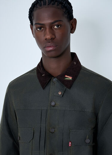 LN-CC® - Levi's x Barbour: Type 2 Waxed Jacket - Green Levi's x Barbour Type 2 Waxed Jacket Green leb0162003