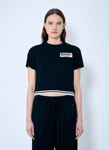 LN-CC® - 8 Moncler Palm Angels: 短款徽标 T 恤 - 黑色 8 Moncler Palm Angels 短款徽标 T 恤 黑色 mpa0259004