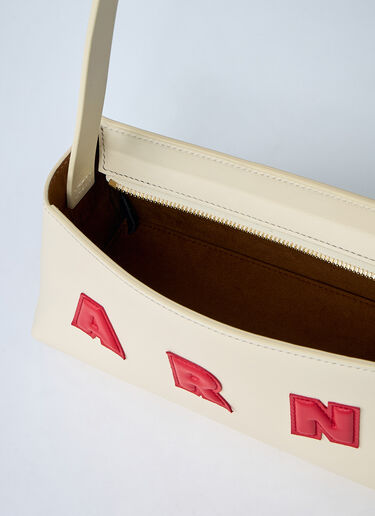 Marni Leather Baguette Musuem Shoulder Bag Beige mni0261019