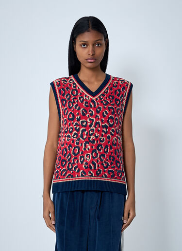 adidas by Wales Bonner Jacquard Sweater Vest Red awb0363003
