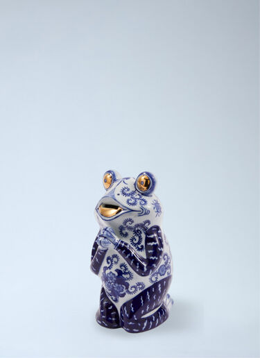 LN-CC® - POLSPOTTEN: Porcelain Frog Figurine - Blue POLSPOTTEN Porcelain Frog Figurine Blue wps0691987
