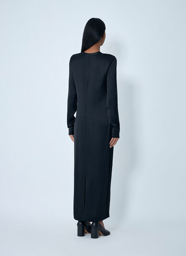 LN-CC® - TOTEME: Long Satin Dress - Black TOTEME Long Satin Dress Black tot0263030