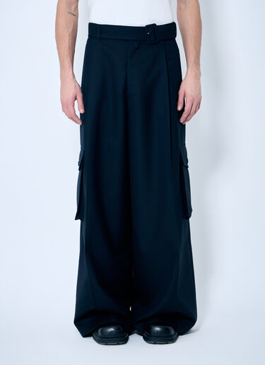 LN-CC® - Dries Van Noten: Pier Pinstripe Pants - Navy Dries Van Noten Pier Pinstripe Pants Navy dvn0158008