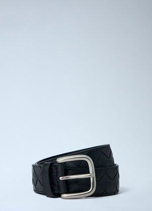 LN-CC® - Bottega Veneta: Braided Belt - Black Bottega Veneta Braided Belt Black bov0163012