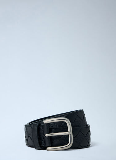 LN-CC® - Bottega Veneta: Braided Belt - Black Bottega Veneta Braided Belt Black bov0163012
