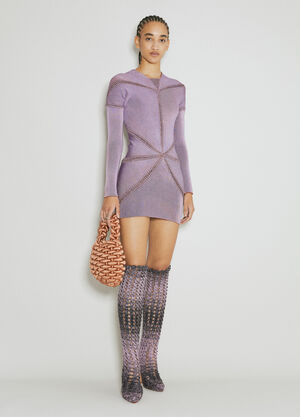 LN-CC® - Isa Boulder: Ray Knit Mini Dress - Lilac Isa Boulder Ray Knit Mini Dress Lilac isa0253004