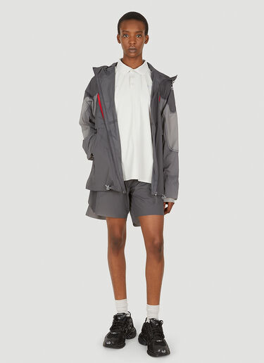 LN-CC® - SLAM JAM: Transformable Windbreaker Jacket - Grey SLAM JAM Transformable Windbreaker Jacket Grey slj0349003
