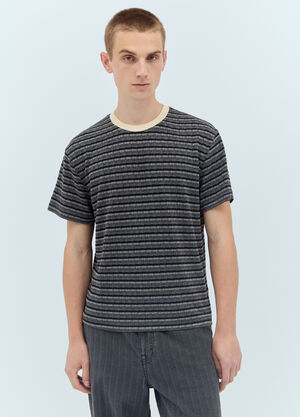 LN-CC® - Brain Dead: Pruned Knit T-Shirt - Black Brain Dead Pruned Knit T-Shirt Black bra0156021