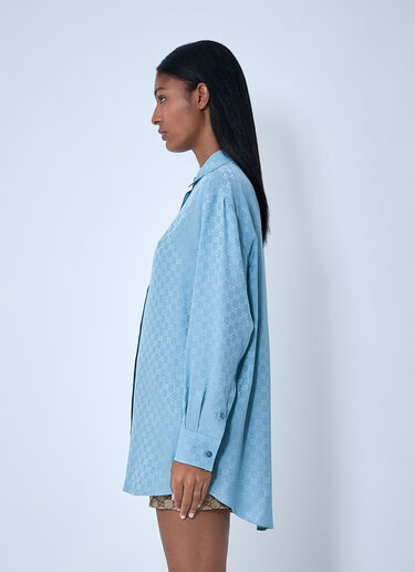 Gucci Monogram Shirt Blue guc0261129
