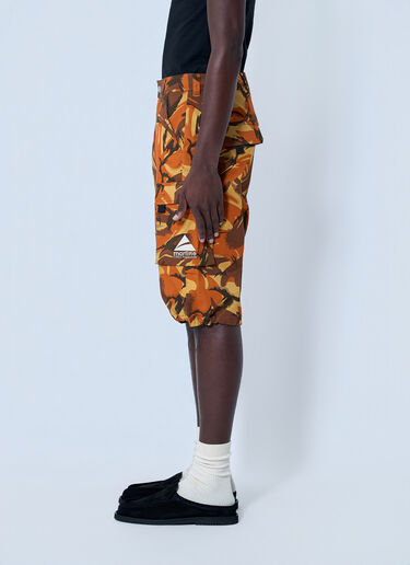 LN-CC® - Martine Rose: Printed Cargo Shorts - Orange Martine Rose Printed Cargo Shorts Orange mtr0164009