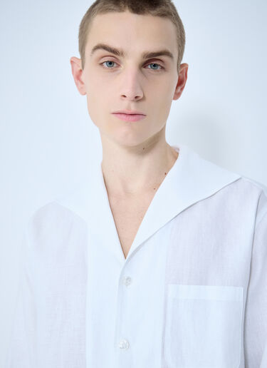 Dolce & Gabbana Linen Spread Collar Shirt White dol0160004
