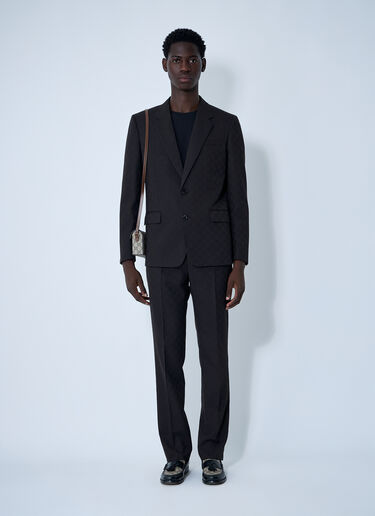 LN-CC® - Gucci: GG Wool Jacquard Suit - Brown Gucci GG Wool Jacquard Suit Brown guc0159115