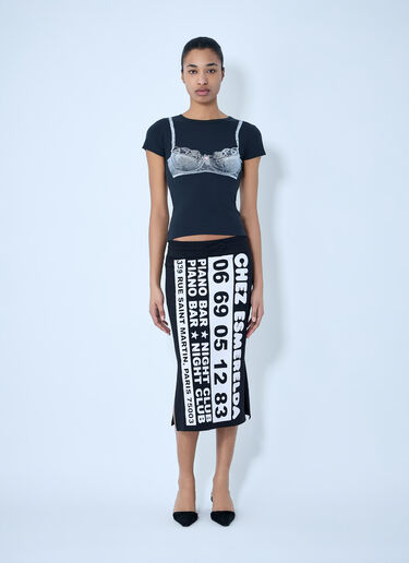 Vaquera Sweatshirt Midi Skirt Black vaq0264008