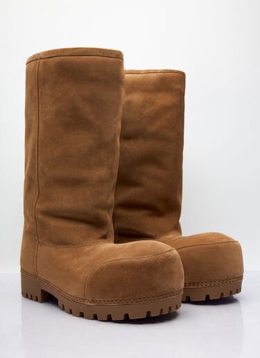LN-CC® - Balenciaga: Alaska Faux-Fur High Boots - Beige Balenciaga Alaska Faux-Fur High Boots Beige bal0157037
