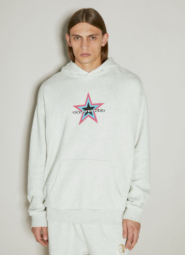 LN-CC® - Awake NY: Star Logo Hooded Sweatshirt - Grey Awake NY Star Logo Hooded Sweatshirt Grey awk0154009
