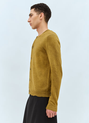 LN-CC® - Acne Studios: Crewneck Cardigan - Khaki Acne Studios Crewneck Cardigan Khaki acn0157006