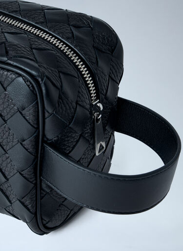 LN-CC® - Bottega Veneta: Intrecciato Travel Pouch - Black Bottega Veneta Intrecciato Travel Pouch Black bov0163007