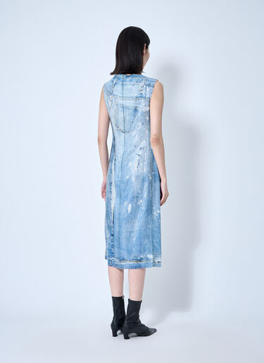 LN-CC® - Acne Studios: Printed Sequin Midi Dress - Blue Acne Studios Printed Sequin Midi Dress Blue acn0259025