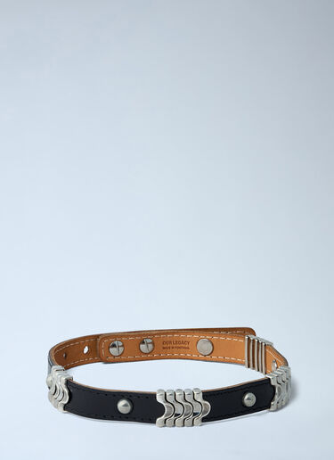 LN-CC® - OUR LEGACY: Wave Leather Chocker Necklace - Black OUR LEGACY Wave Leather Chocker Necklace Black our0262016