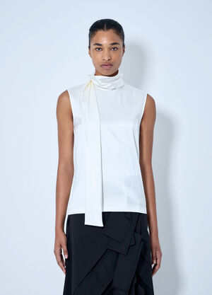 Bottega Veneta Sleeveless High-Neck Top White bov0264064
