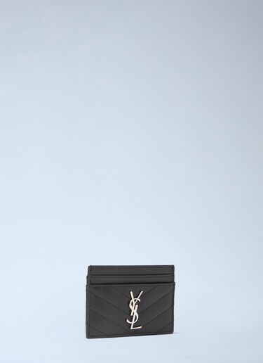 LN-CC® - Saint Laurent: Cassandre Matelassé Cardholder - Black Saint Laurent Cassandre Matelassé Cardholder Black sla0232049