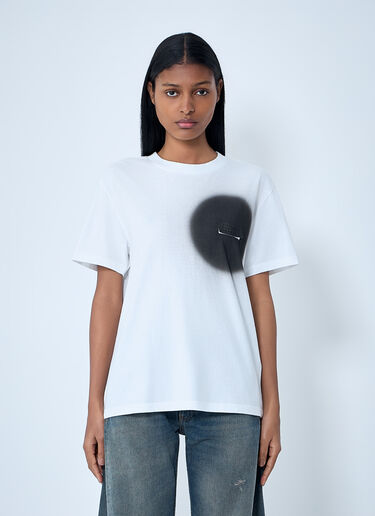 LN-CC® - MM6 Maison Margiela: ロゴモチーフ Tシャツ - ホワイト MM6 Maison Margiela ロゴモチーフ Tシャツ ホワイト mmm0264007