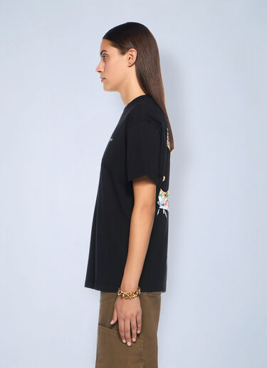 Off-White 箭牌玻璃花朵常规Logo T恤 黑色 ofw0262035
