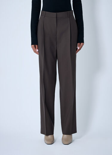 TOTEME Pleated Pants Brown tot0263021