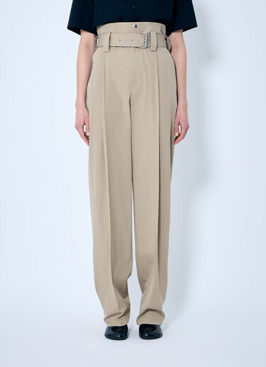 Bottega Veneta Compact Cotton Pants Beige bov0259010