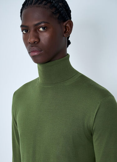 Saint Laurent Fine Knit Turtleneck Sweater Olive sla0162028