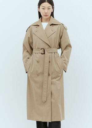 LN-CC® - Max Mara: Double-Breasted Trench Coat - Beige Max Mara Double-Breasted Trench Coat Beige max0255020