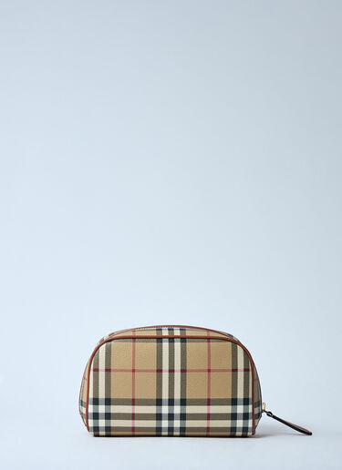 LN-CC® - Burberry: Small Check Travel Pouch - Beige Burberry Small Check Travel Pouch Beige bur0259024