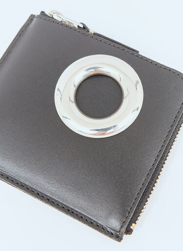 LN-CC® - Comme des Garçons Wallet: Silver Eyelet Coin Wallet - Black Comme des Garçons Wallet Silver Eyelet Coin Wallet Black cdw0357011