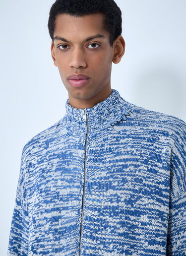 LN-CC® - Marni: Lana and Alpaca Cardigan - Blue Marni Lana and Alpaca Cardigan Blue mni0163001