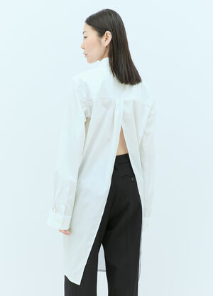 Dries Van Noten Open-Rear Poplin Shirt White dvn0256013